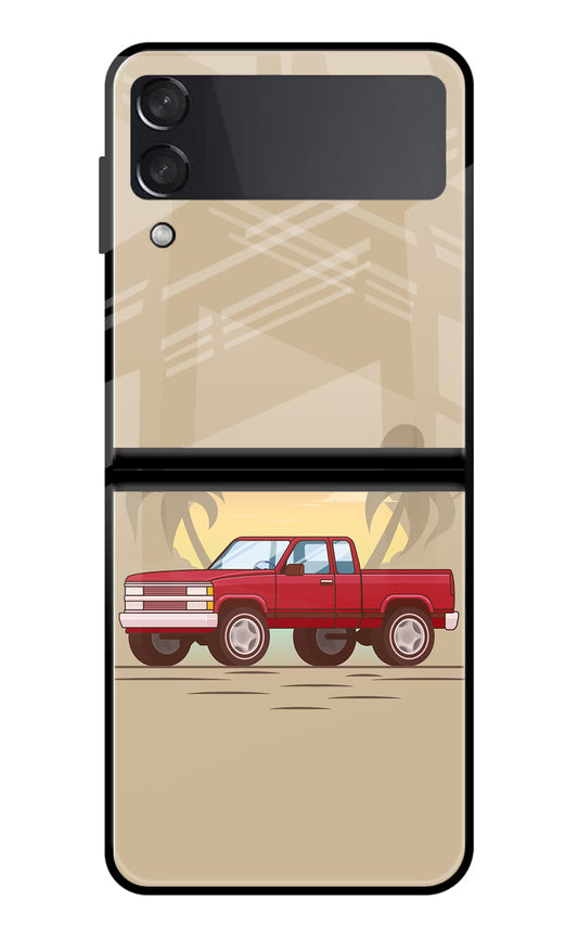 Desert Classic Drive Samsung Galaxy Z Flip4 Glass Case