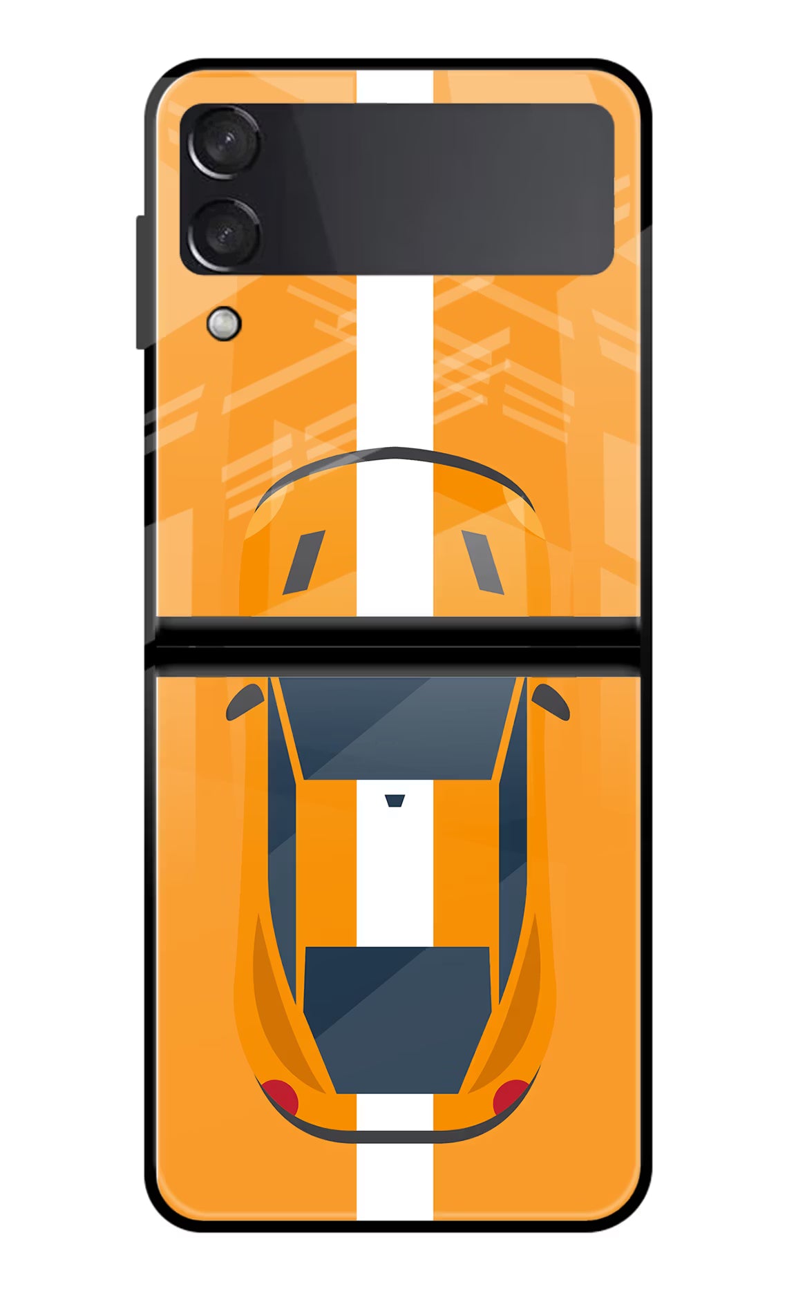 Highway Pursuit Samsung Galaxy Z Flip4 Glass Case Back Cover by Casekaro