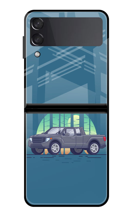 Retro Garage Vibe Samsung Galaxy Z Flip4 Glass Case