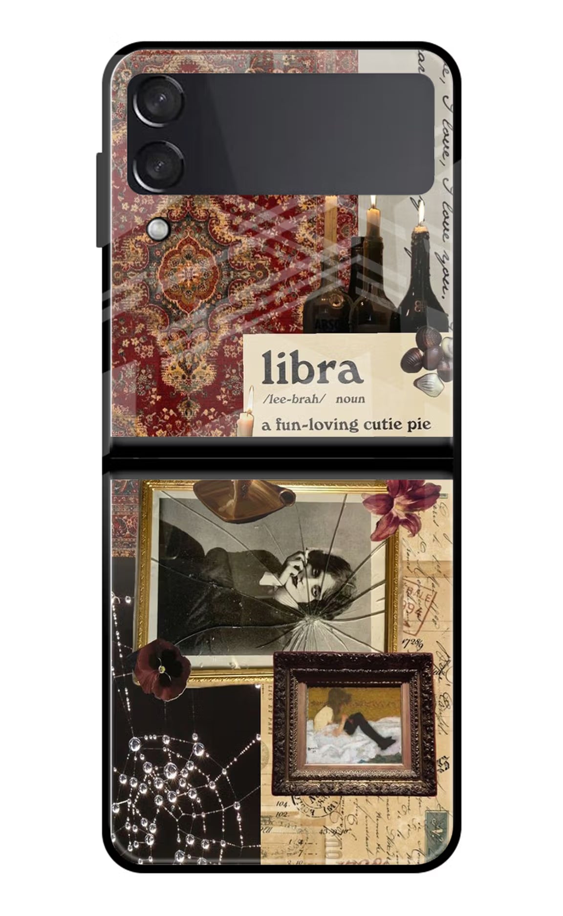 Libra Zodiac Samsung Galaxy Z Flip4 Glass Case Back Cover by Casekaro