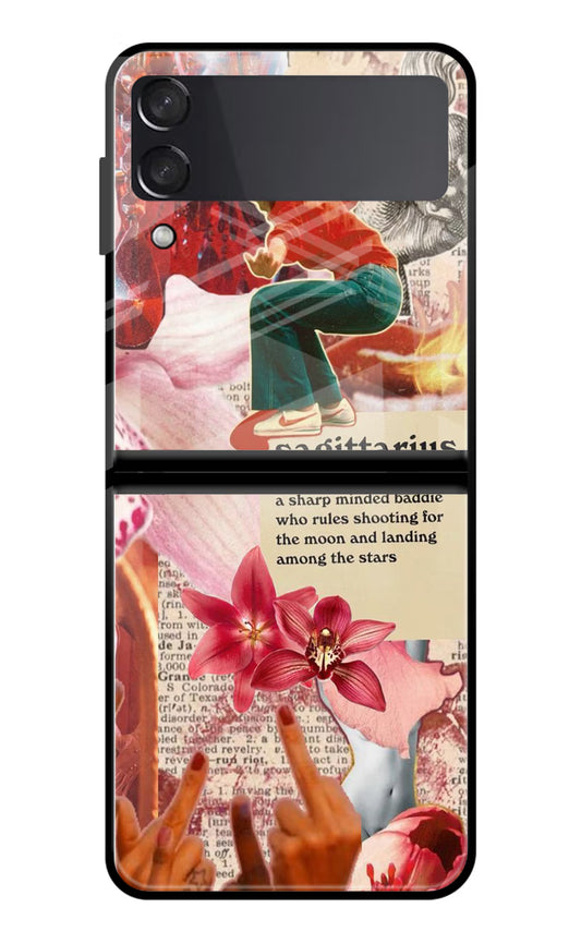 Sagittarius Zodiac Samsung Galaxy Z Flip4 Glass Case