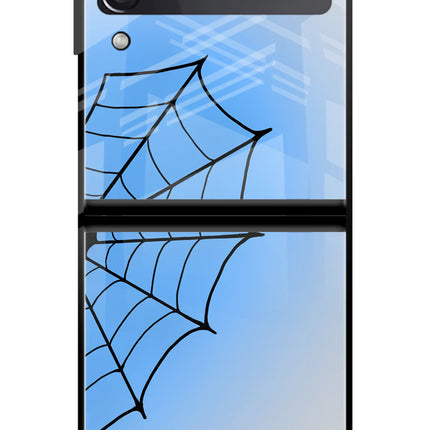 Blue Web Samsung Galaxy Z Flip4 Glass Case