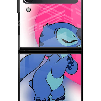 Stitch Hug Samsung Galaxy Z Flip4 Glass Case