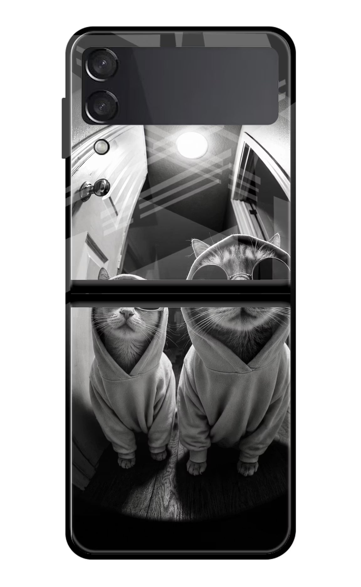 Hood Cats Samsung Galaxy Z Flip4 Glass Case
