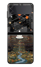 Space Monk Samsung Galaxy Z Flip4 Glass Case Back Cover by Casekaro