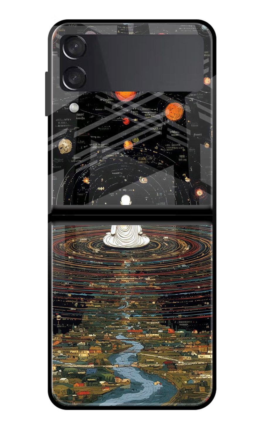 Space Monk Samsung Galaxy Z Flip4 Back Cover, Glass case