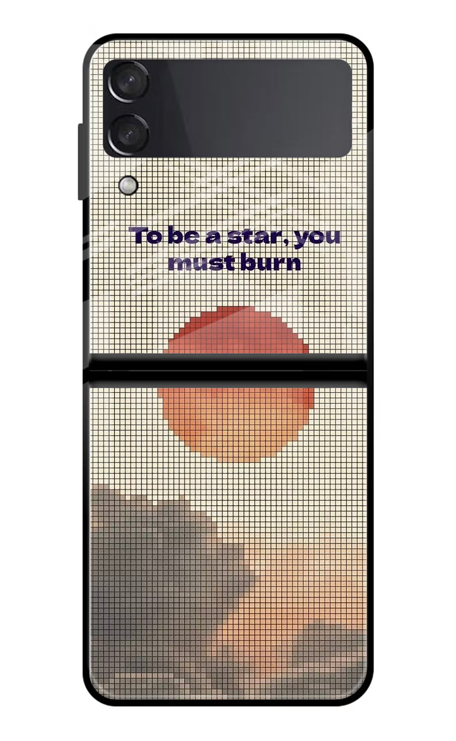 Pixel Sun Samsung Galaxy Z Flip4 Back Cover, Glass case