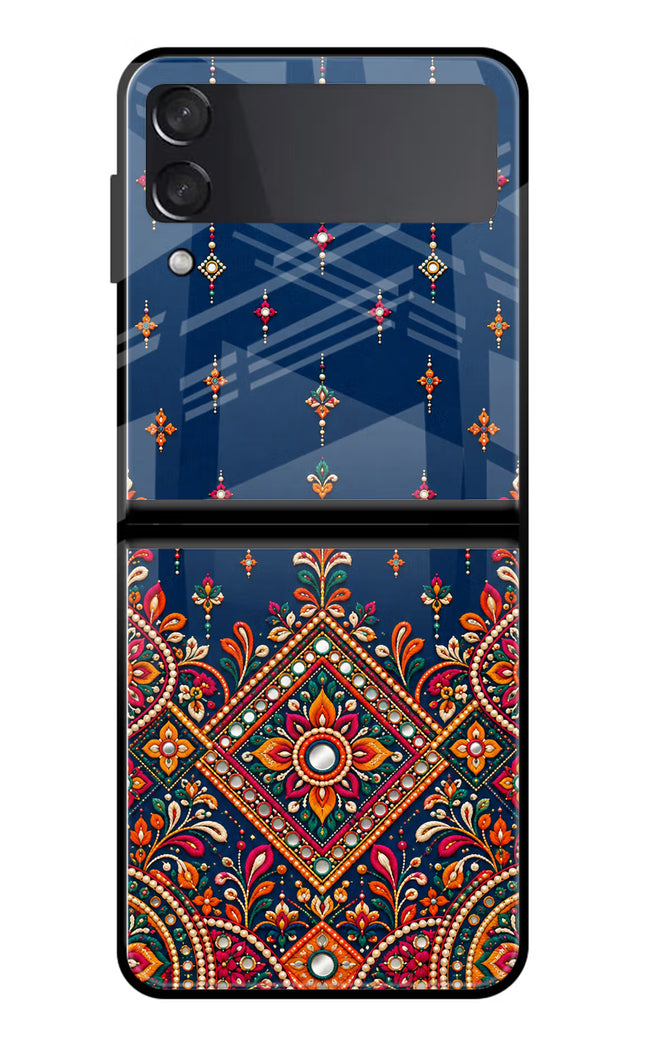 Neel Noor Samsung Galaxy Z Flip4 Glass Case Back Cover by Casekaro