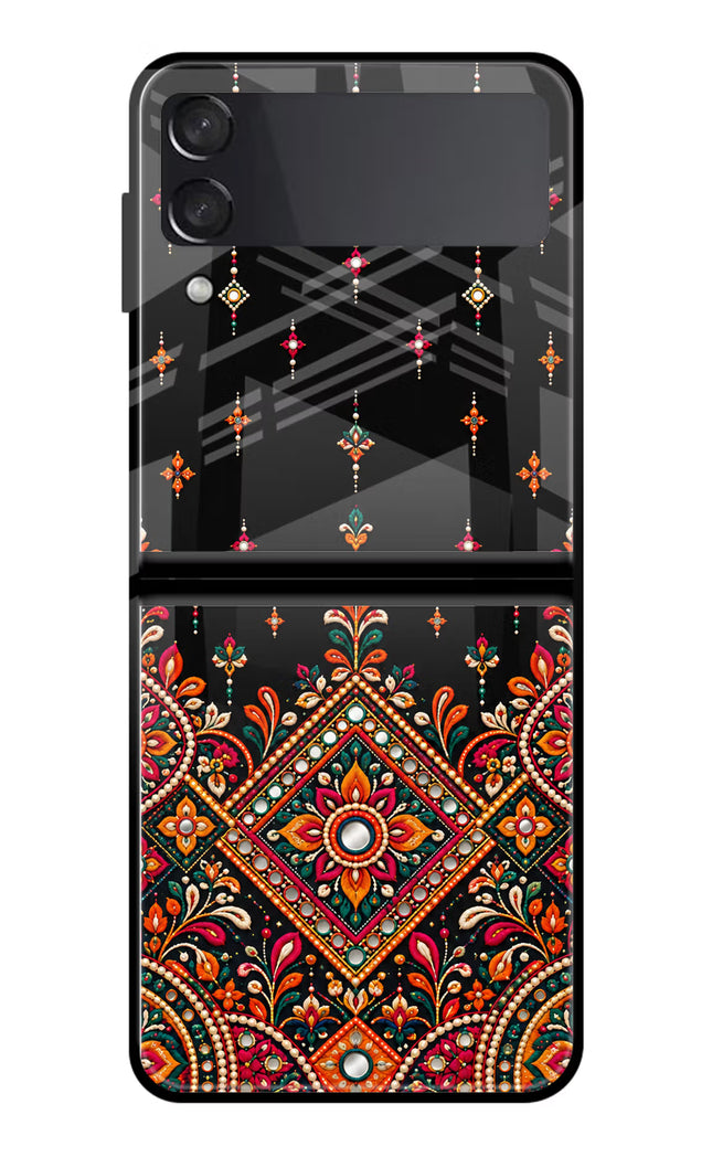 Noir Mehfil Samsung Galaxy Z Flip4 Glass Case