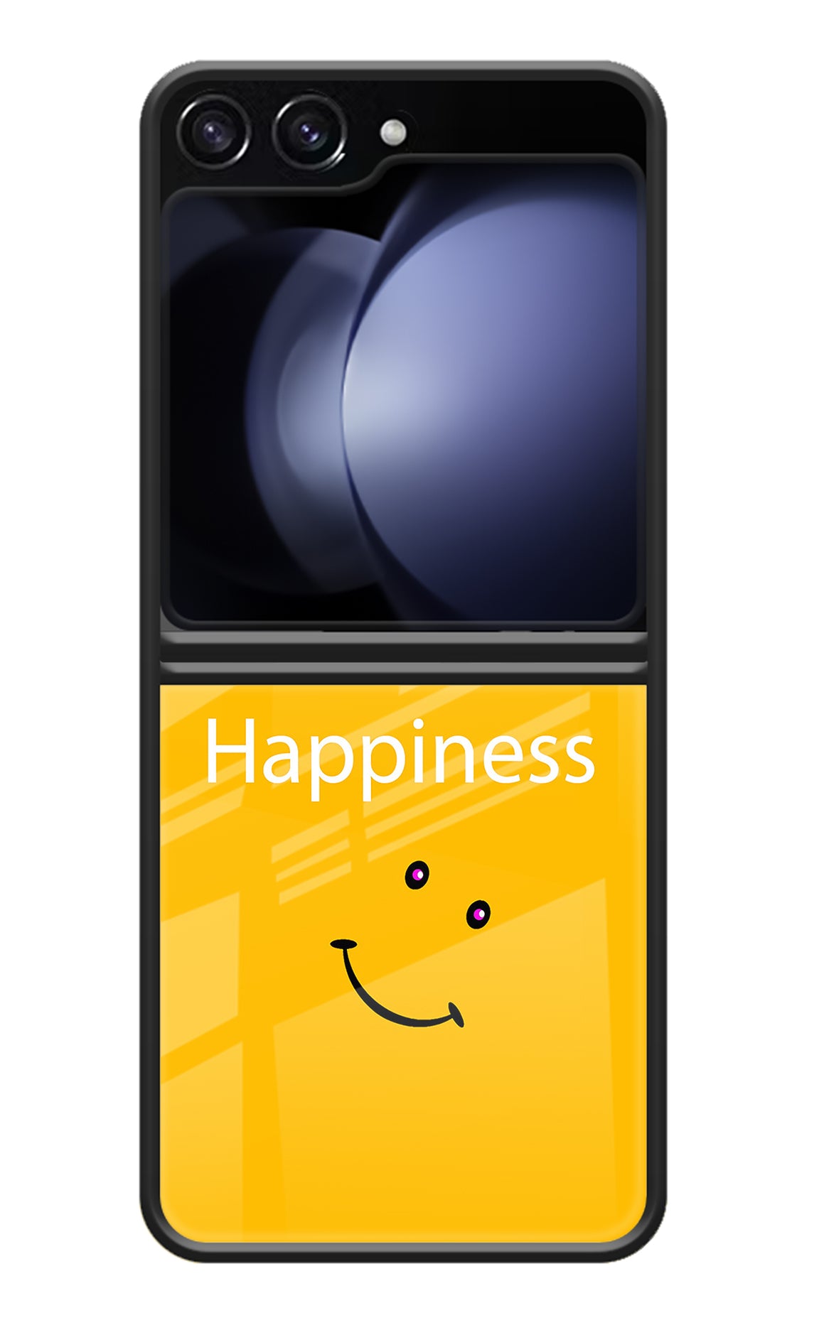 Happiness With Smiley Samsung Galaxy Z Flip5 Glass Case