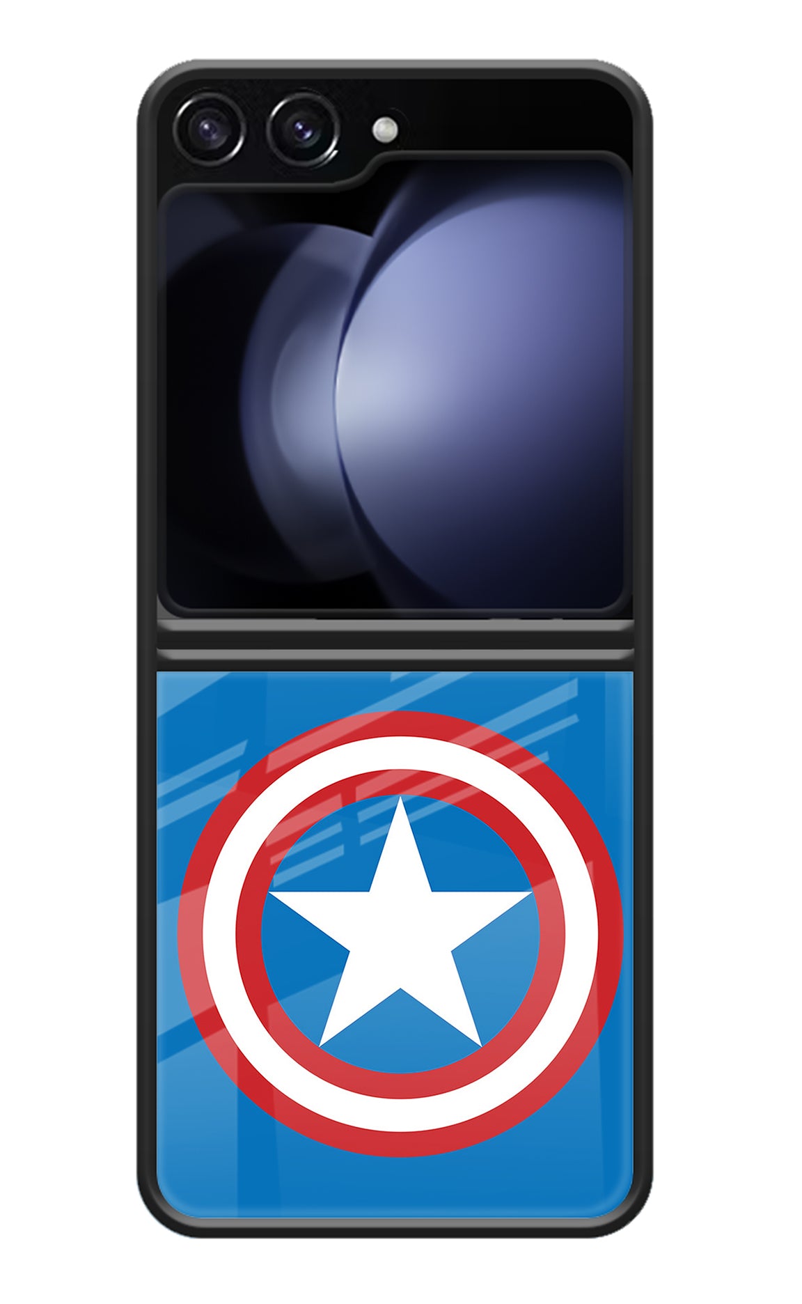 Captain America Logo Samsung Galaxy Z Flip5 Glass Case