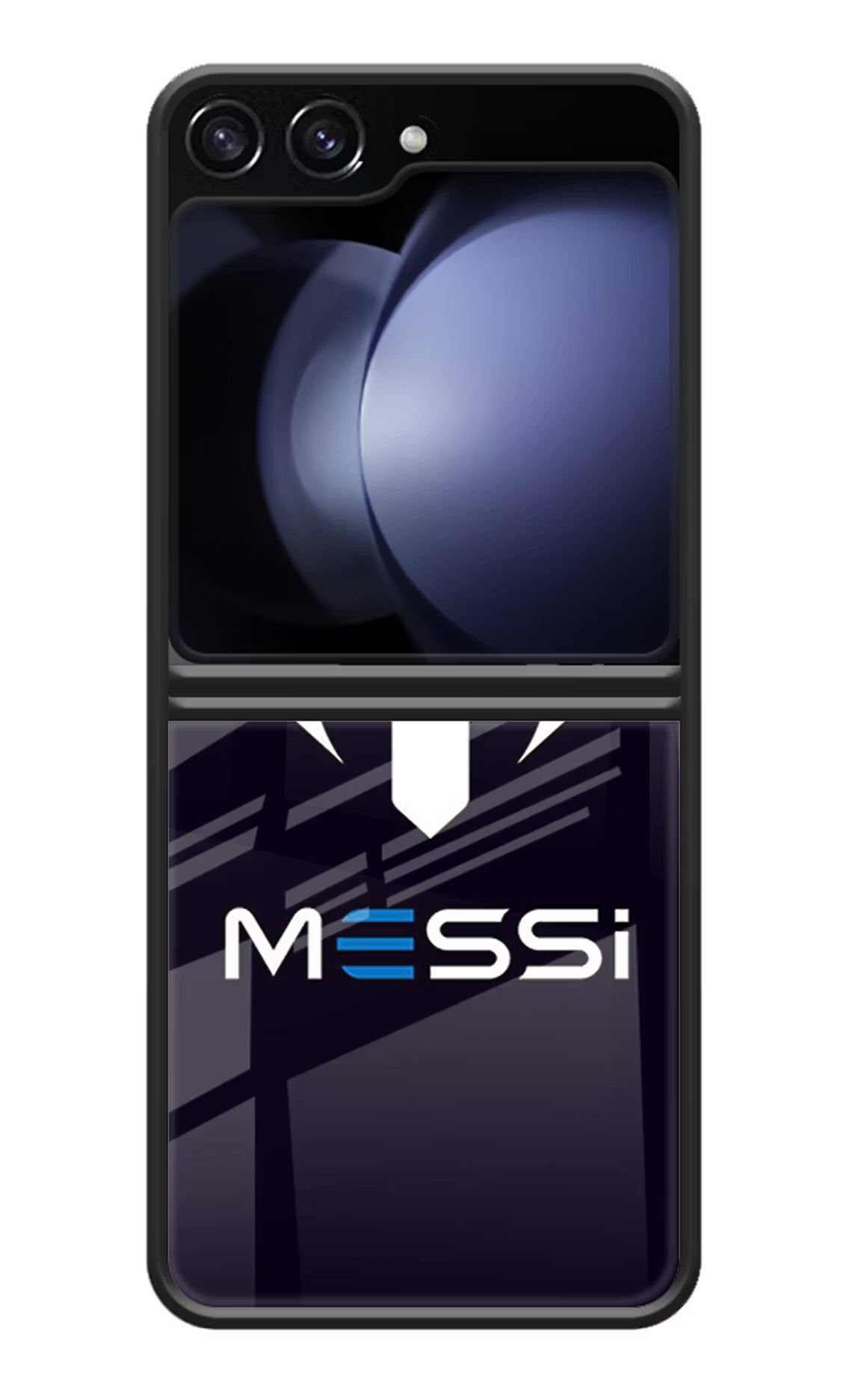 Messi Logo Samsung Galaxy Z Flip5 Glass Case Back Cover by Casekaro