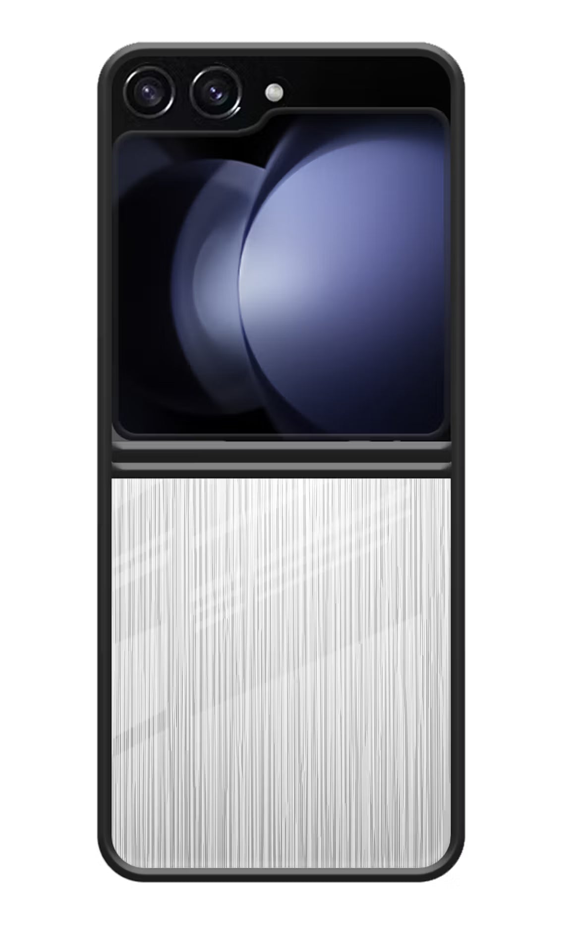 Wooden Grey Texture Samsung Galaxy Z Flip5 Glass Case Back Cover by Casekaro