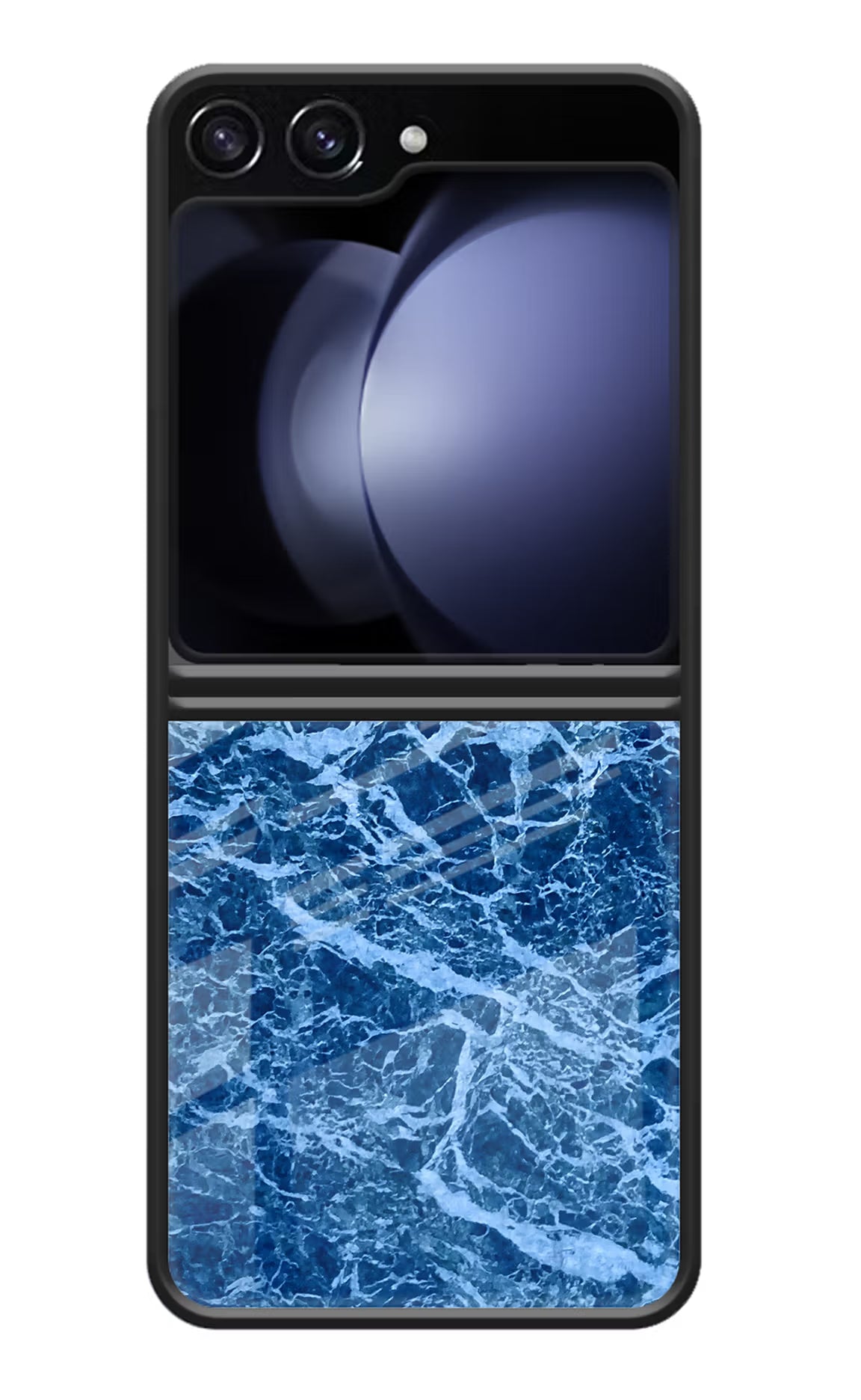 Blue Marble Samsung Galaxy Z Flip5 Glass Case Back Cover by Casekaro