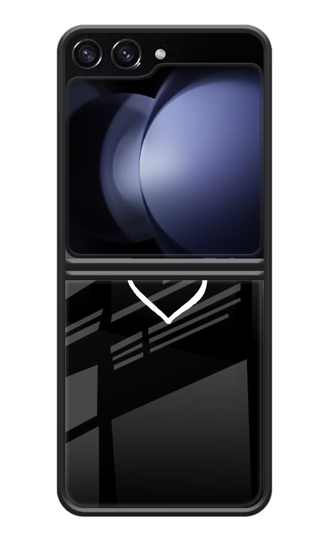 Heart Samsung Galaxy Z Flip5 Glass Case Back Cover by Casekaro