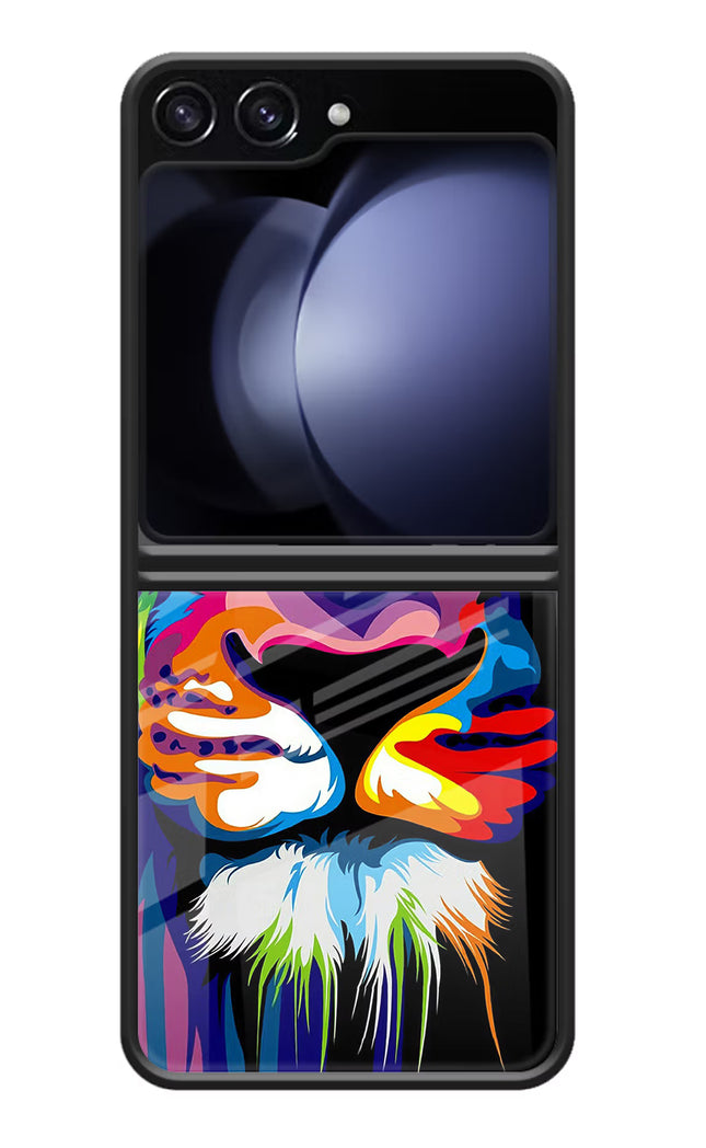 Lion Samsung Galaxy Z Flip5 Glass Case