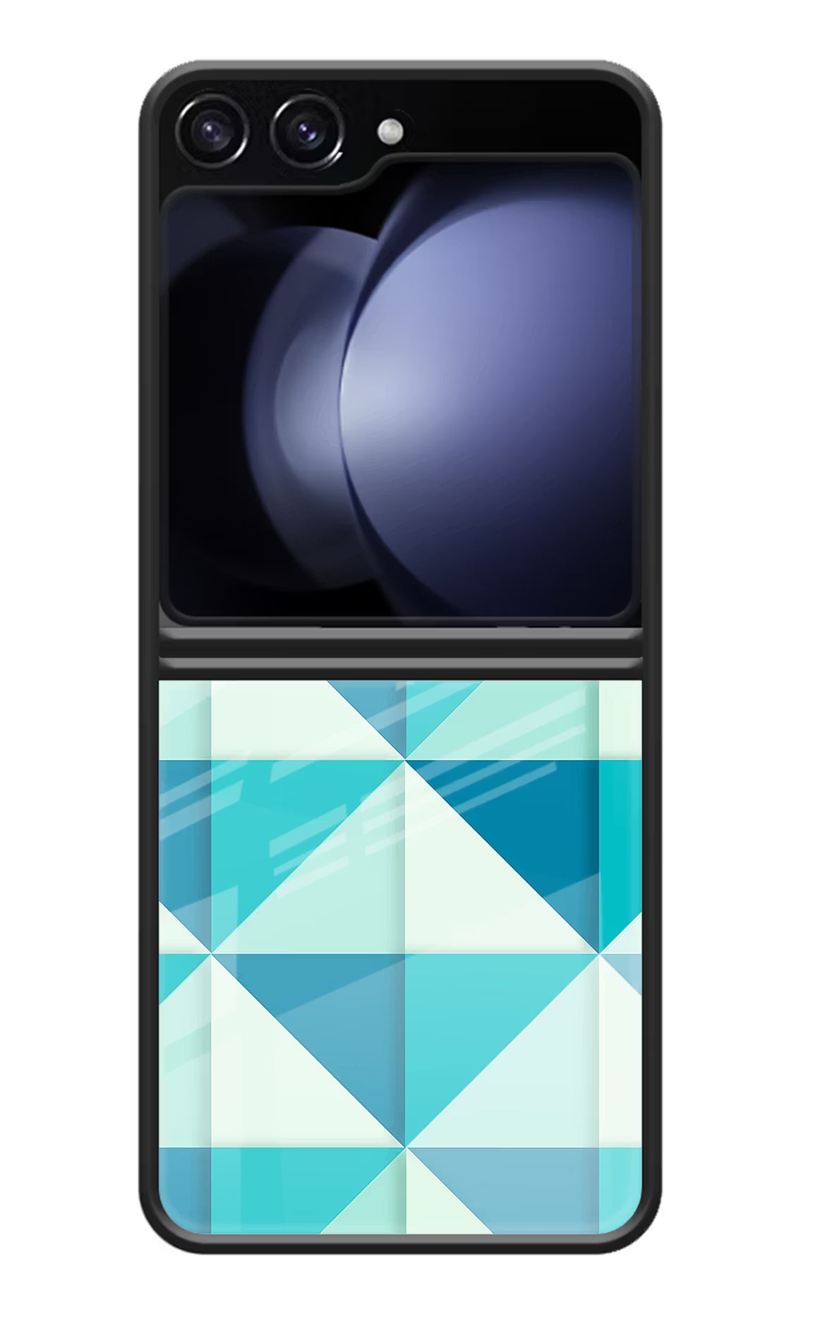 Abstract Samsung Galaxy Z Flip5 Glass Case Back Cover by Casekaro