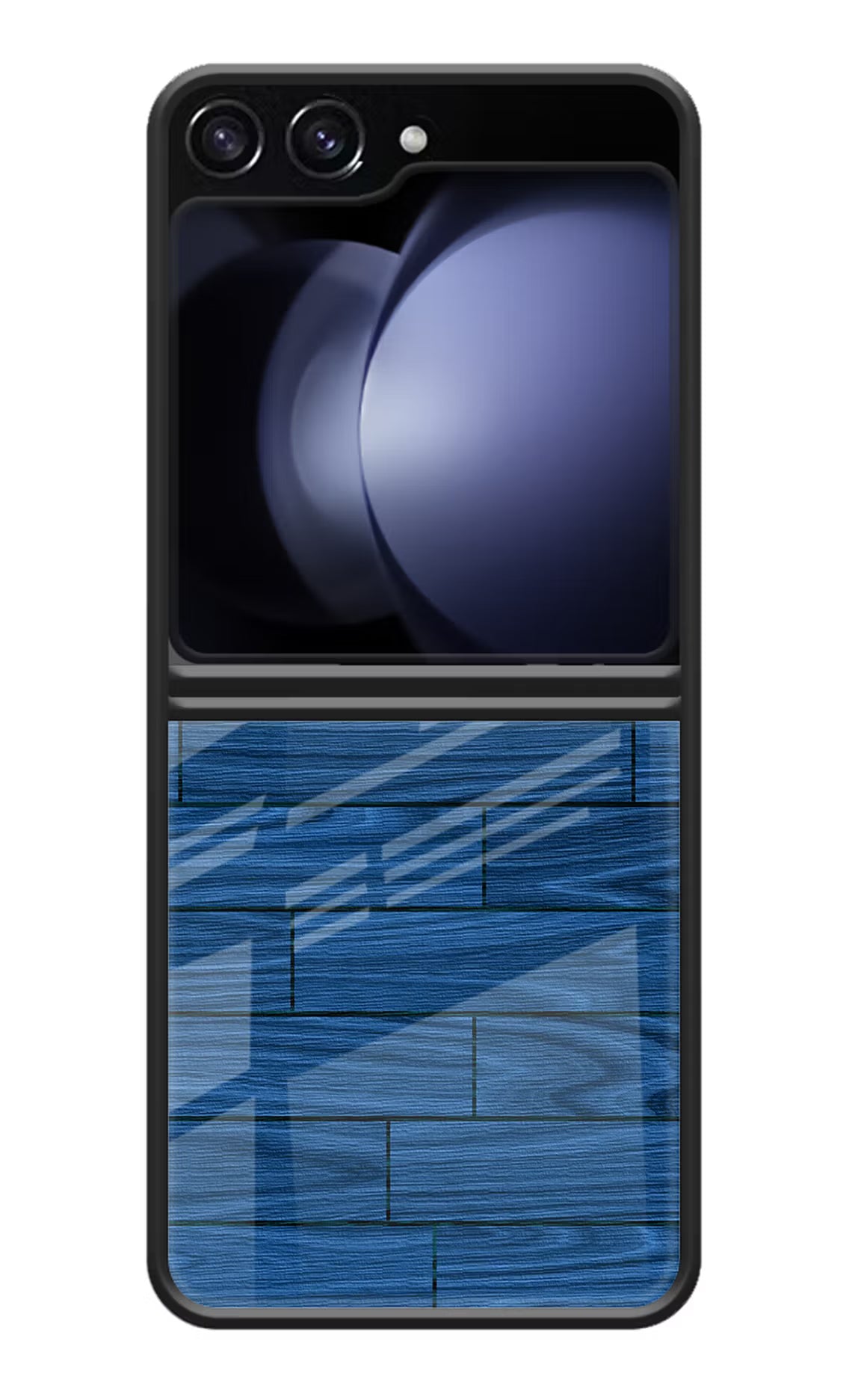 Wooden Texture Samsung Galaxy Z Flip5 Glass Case Back Cover by Casekaro