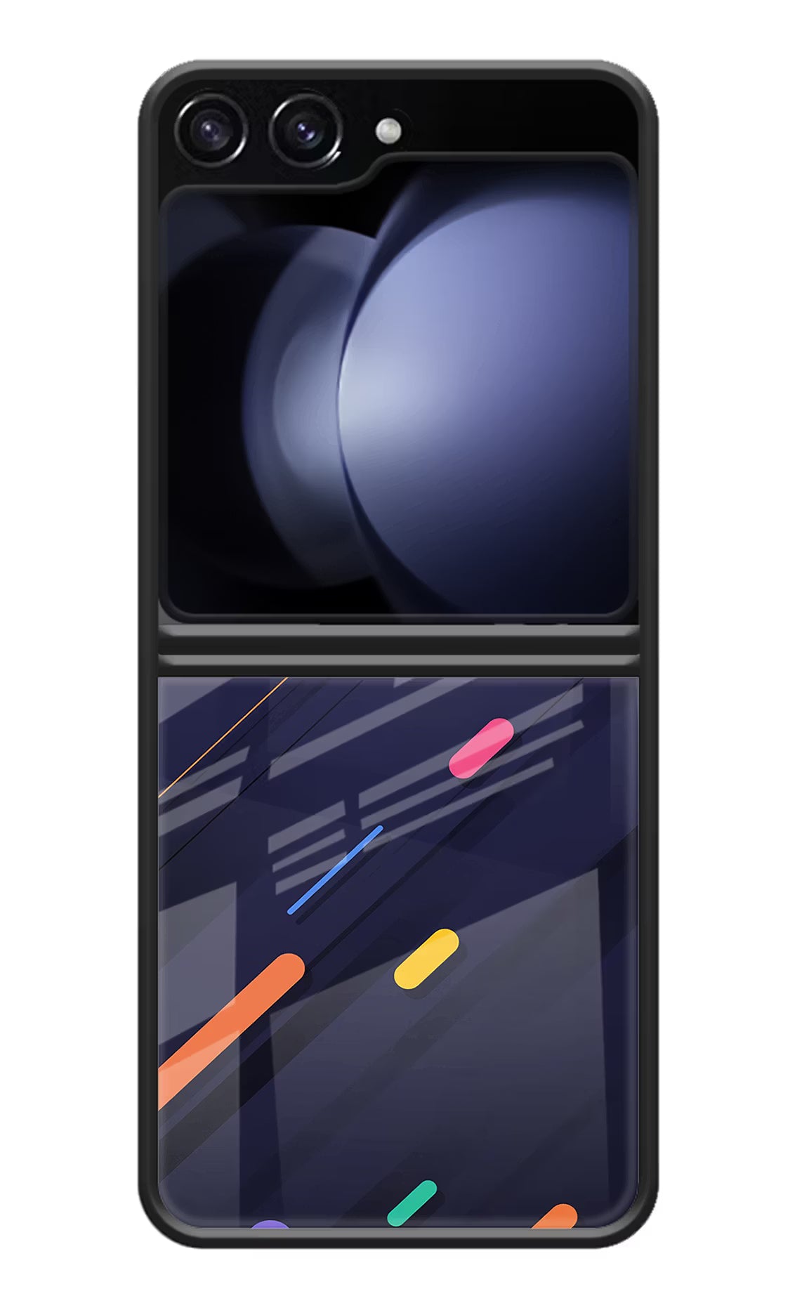 Abstract Design Samsung Galaxy Z Flip5 Glass Case Back Cover by Casekaro