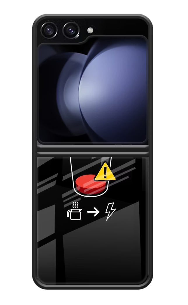 Coffee Samsung Galaxy Z Flip5 Glass Case