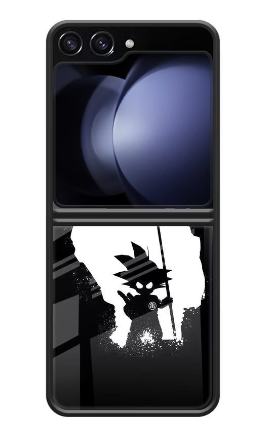 Goku Shadow Samsung Galaxy Z Flip5 Glass Case