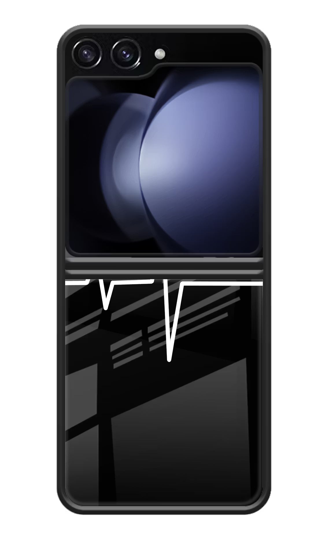 Heart Beats Samsung Galaxy Z Flip5 Glass Case Back Cover by Casekaro