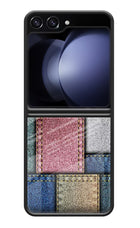 Multicolor Jeans Samsung Galaxy Z Flip5 Glass Case