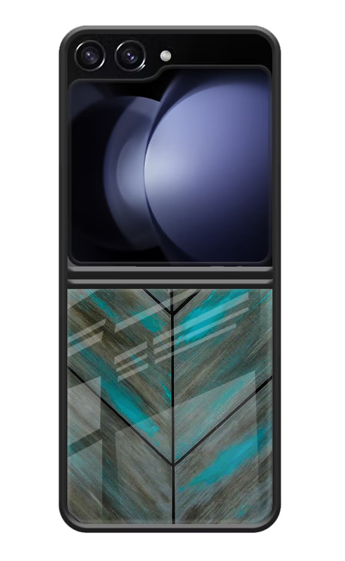 Pattern Samsung Galaxy Z Flip5 Glass Case Back Cover by Casekaro