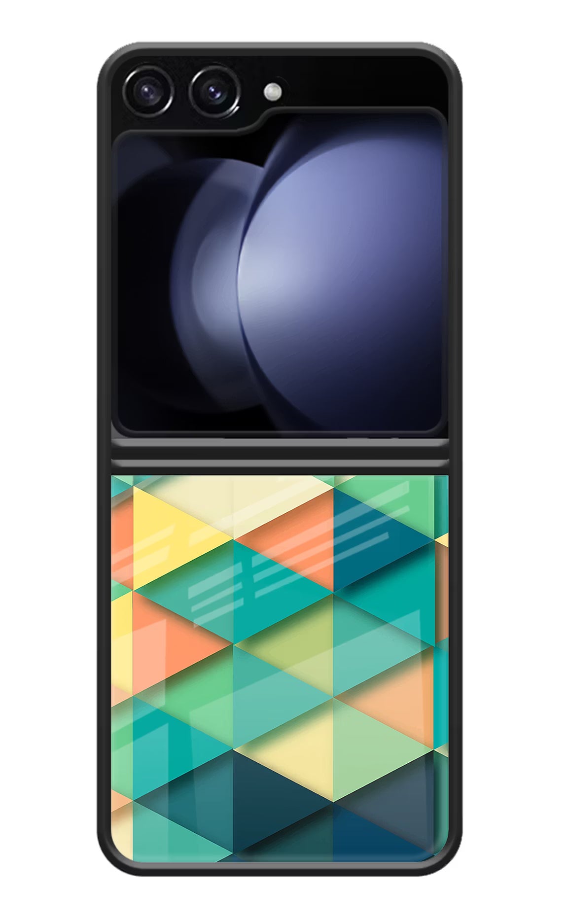 Abstract Samsung Galaxy Z Flip5 Glass Case Back Cover by Casekaro