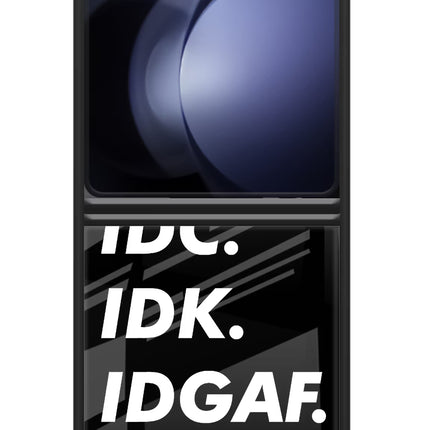 Idc Idk Idgaf Samsung Galaxy Z Flip5 Glass Case