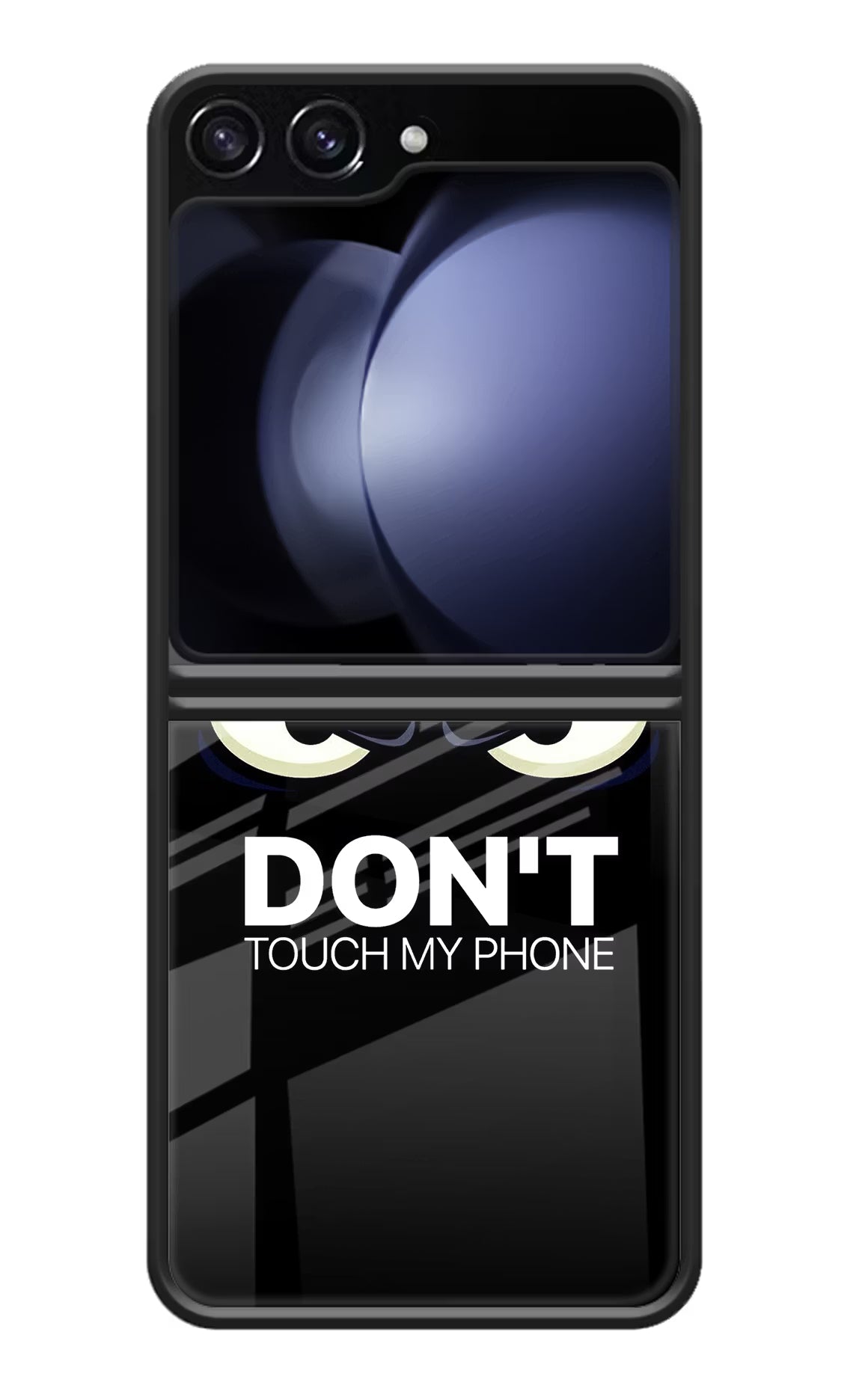 Don'T Touch My Phone Samsung Galaxy Z Flip5 Glass Case Back Cover by Casekaro