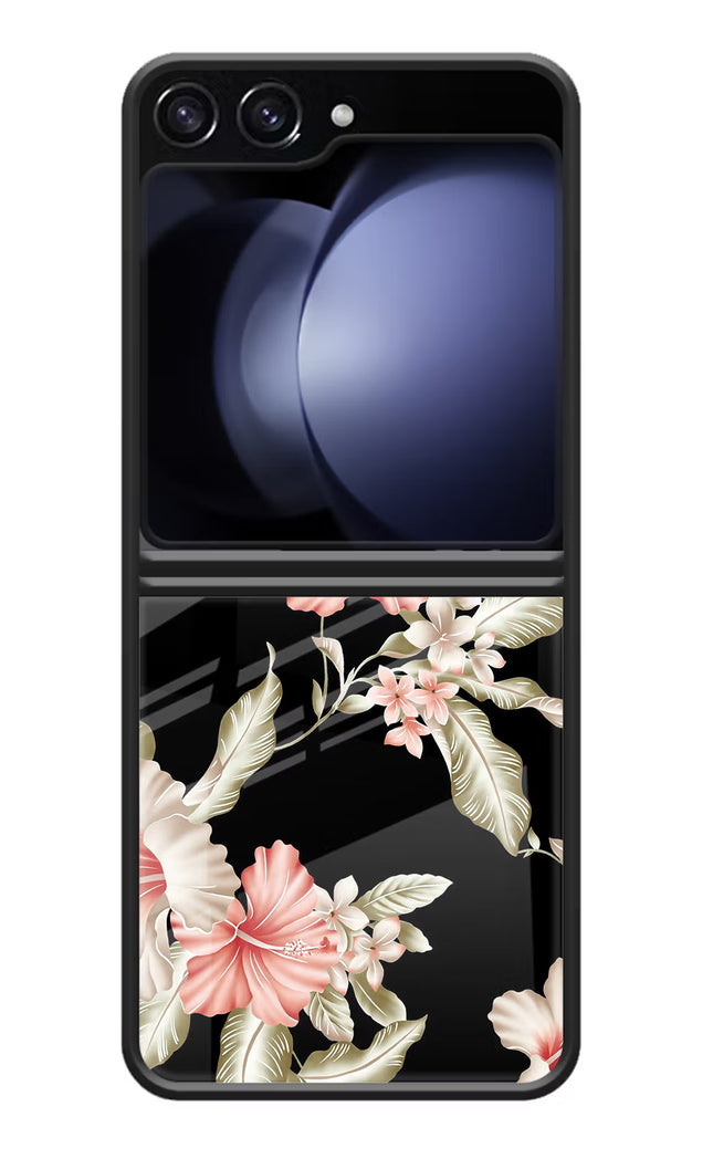 Flowers Samsung Galaxy Z Flip5 Glass Case Back Cover by Casekaro