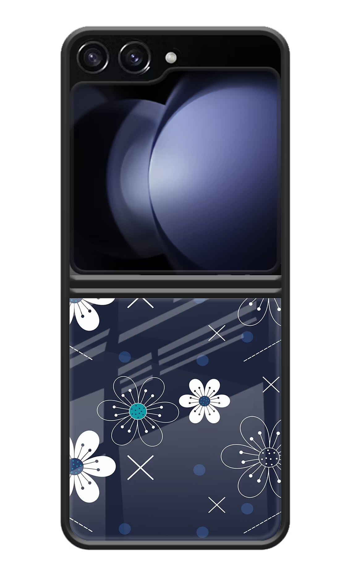 Flowers Samsung Galaxy Z Flip5 Glass Case Back Cover by Casekaro