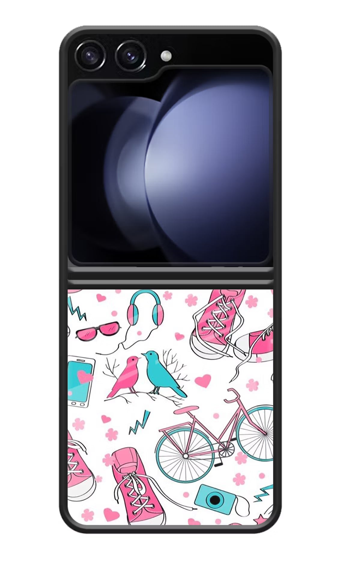 Artwork Samsung Galaxy Z Flip5 Glass Case Back Cover by Casekaro