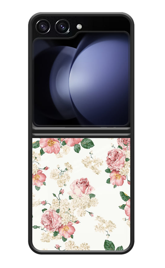 Flowers Samsung Galaxy Z Flip5 Glass Case