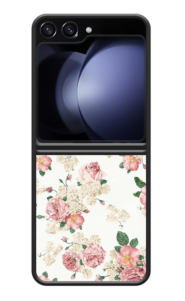 Flowers Samsung Galaxy Z Flip5 Glass Case Back Cover by Casekaro