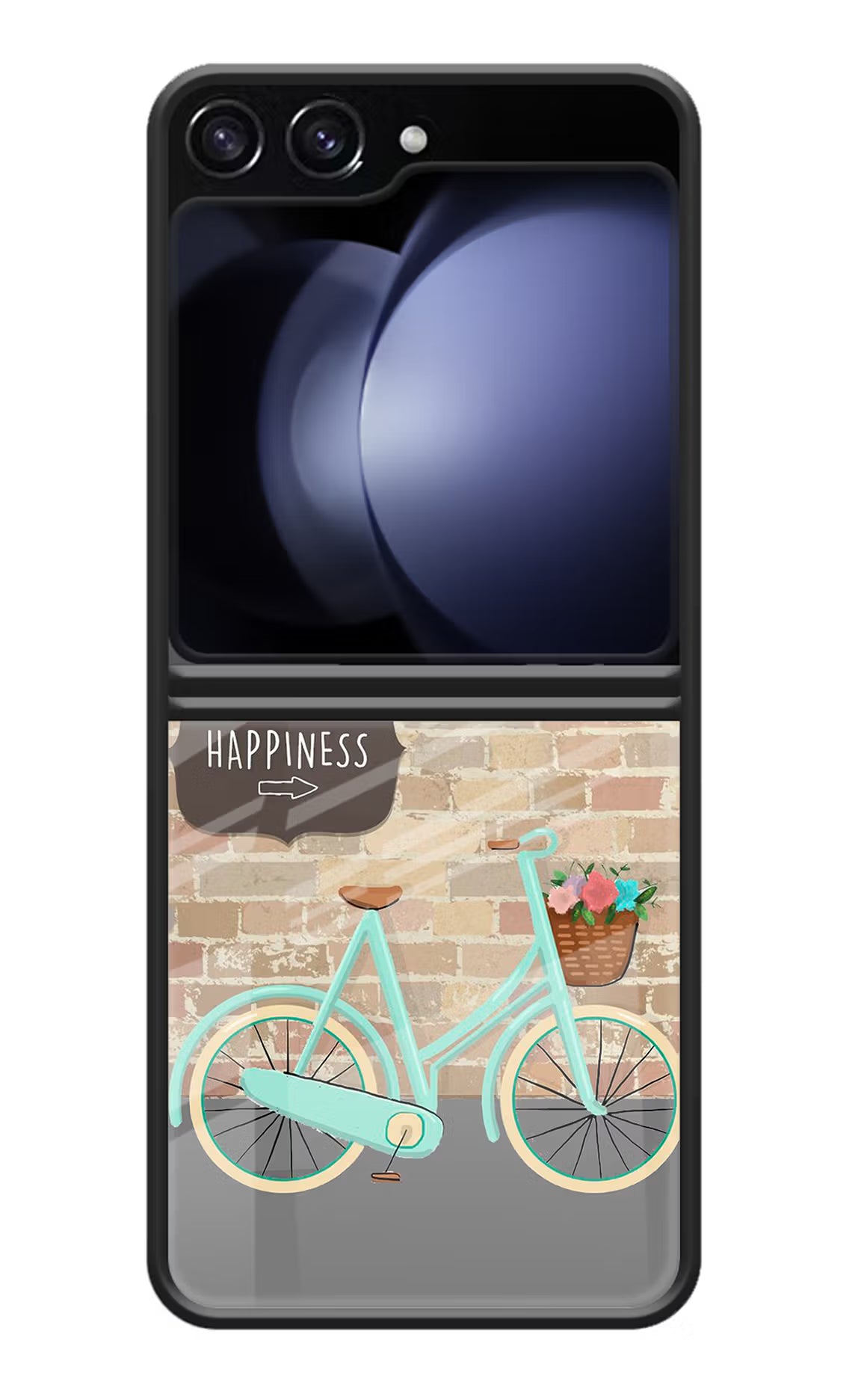 Happiness Artwork Samsung Galaxy Z Flip5 Glass Case Back Cover by Casekaro