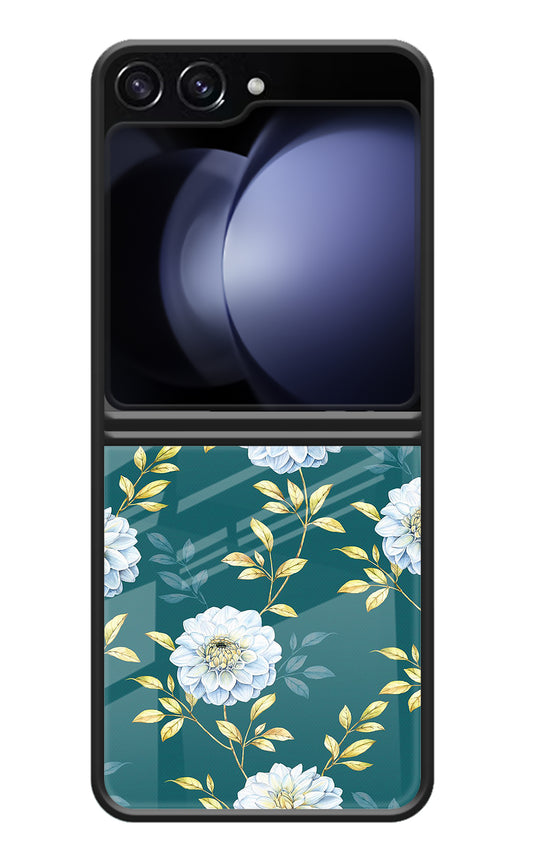 Flowers Samsung Galaxy Z Flip5 Glass Case