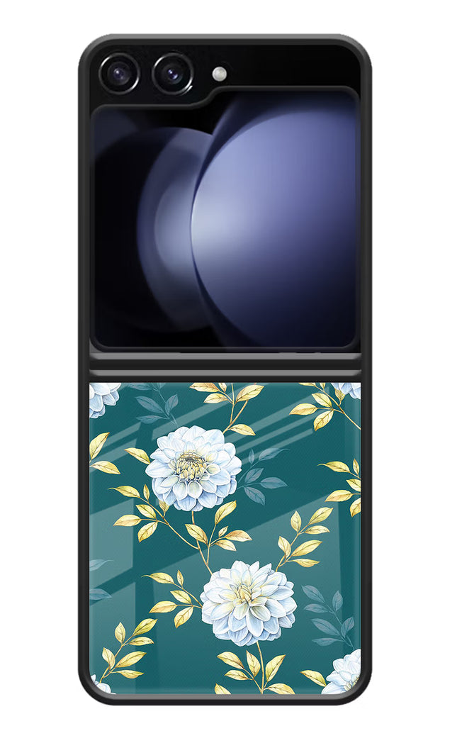 Flowers Samsung Galaxy Z Flip5 Glass Case