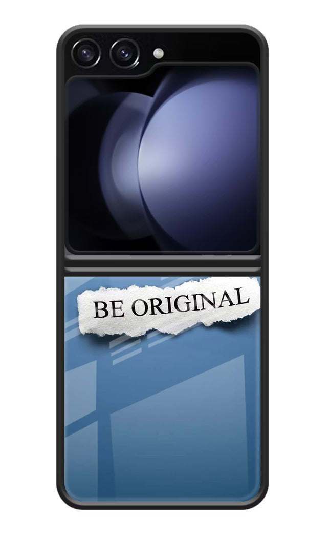 Be Original Samsung Galaxy Z Flip5 Glass Case Back Cover by Casekaro