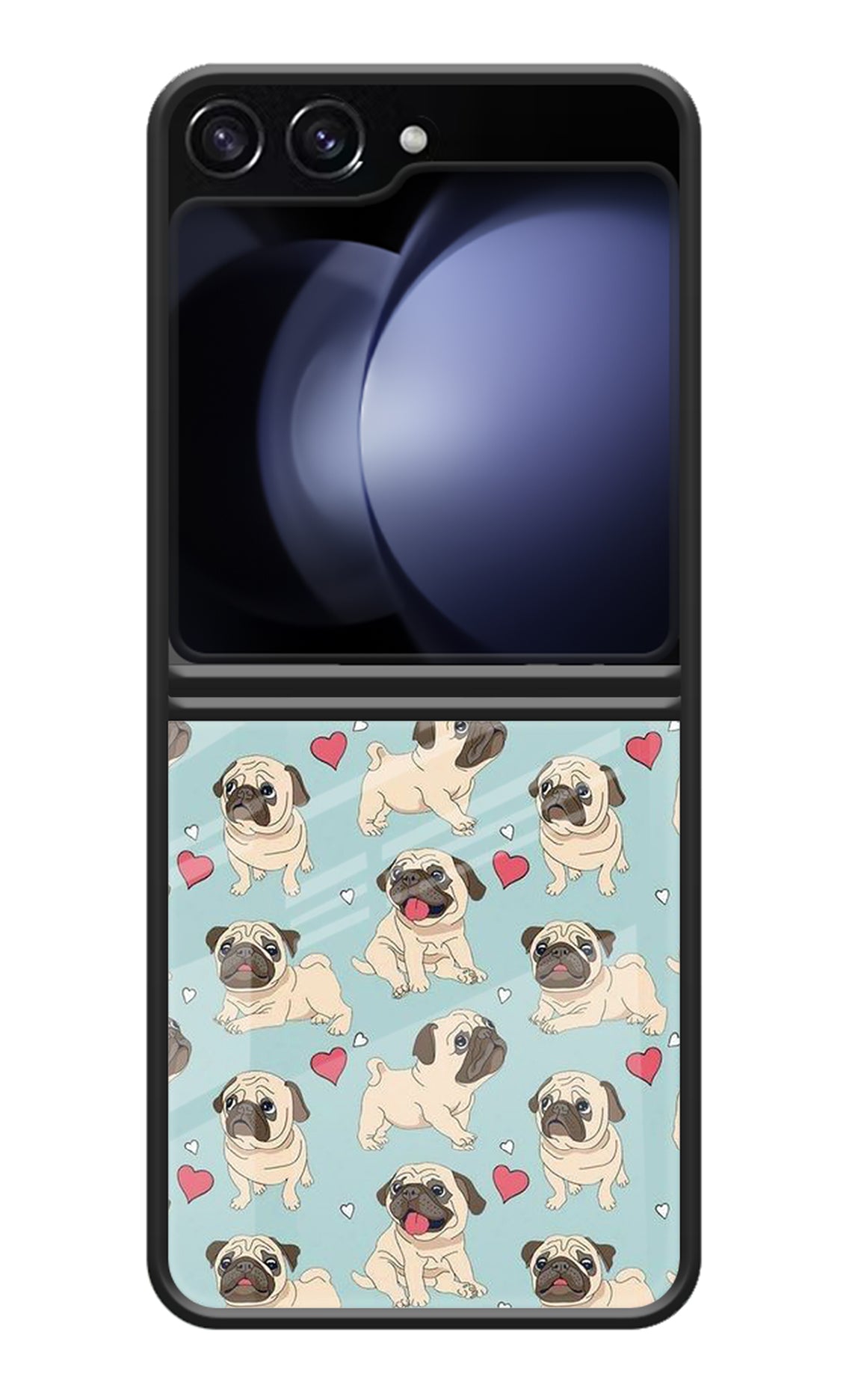 Pug Dog Samsung Galaxy Z Flip5 Back Cover