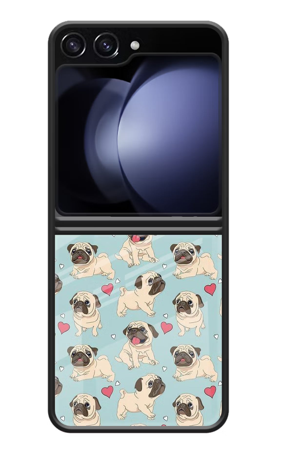 Pug Dog Samsung Galaxy Z Flip5 Glass Case