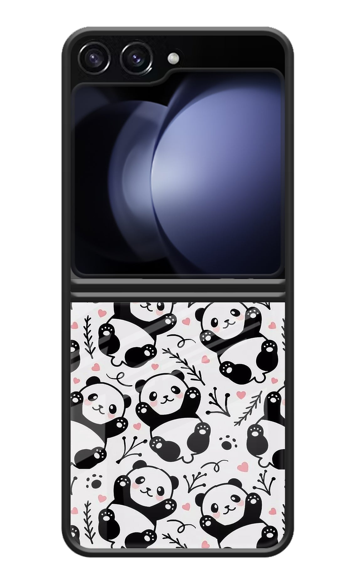 Cute Panda Samsung Galaxy Z Flip5 Glass Case