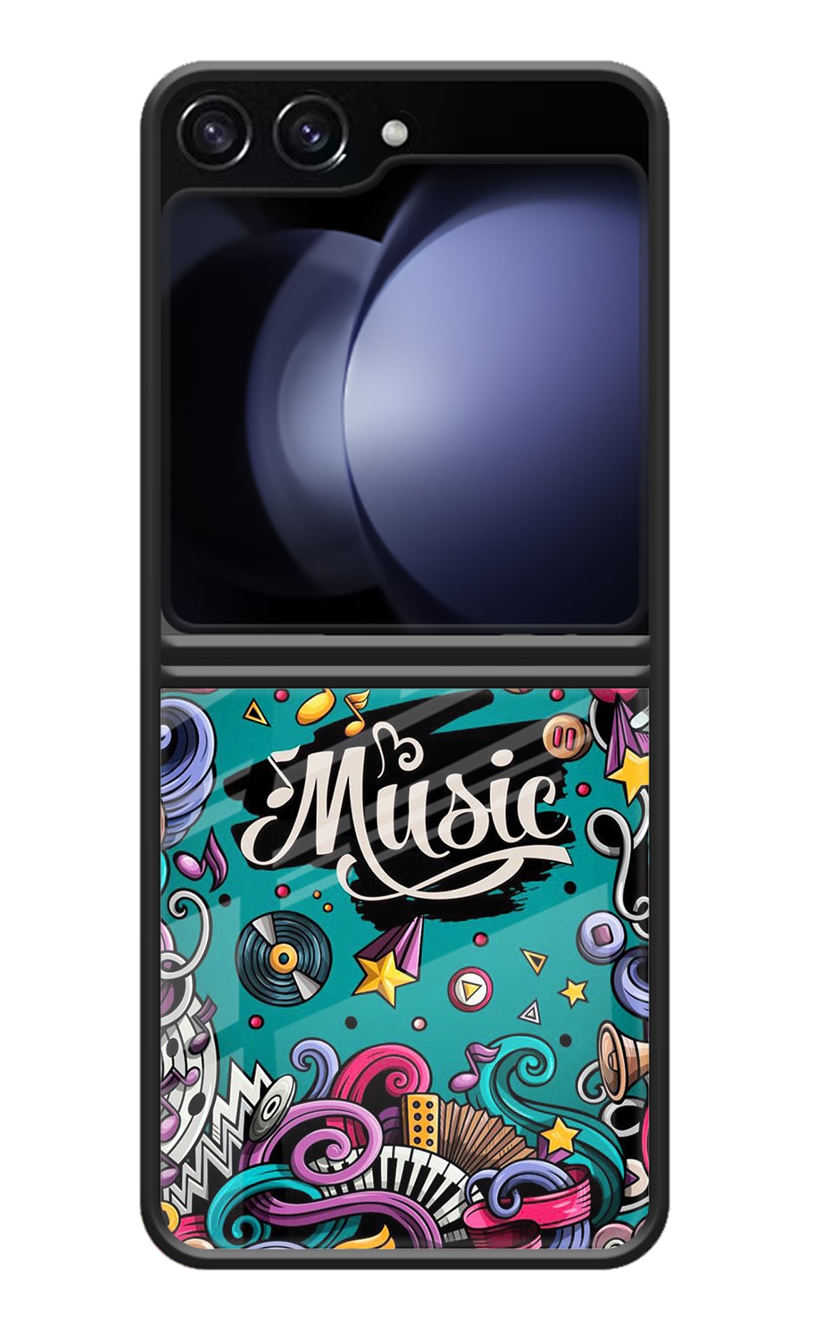 Music Graffiti Samsung Galaxy Z Flip5 Glass Case