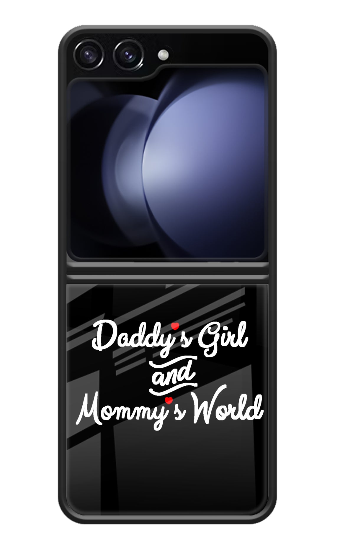 Daddy's Girl and Mommy's World Samsung Galaxy Z Flip5 Glass Case