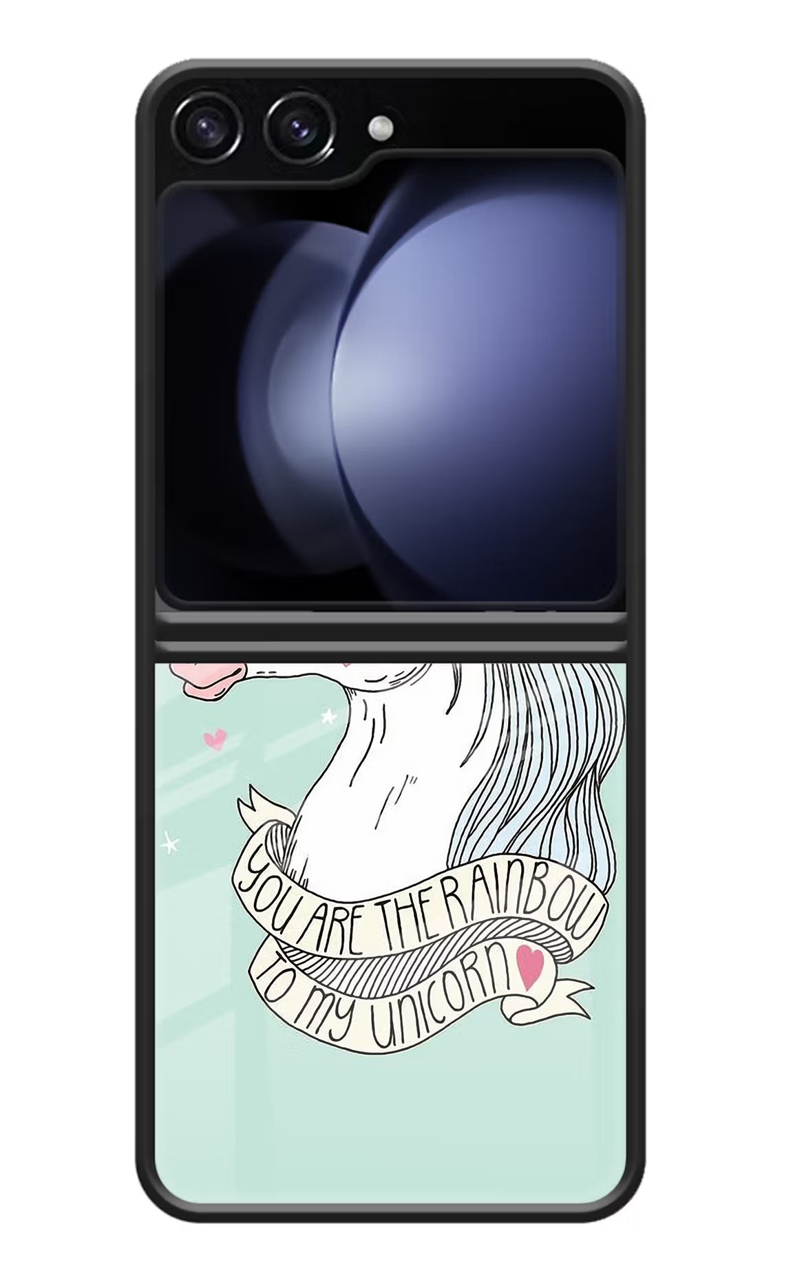 Unicorn Wallpaper Samsung Galaxy Z Flip5 Glass Case Back Cover by Casekaro