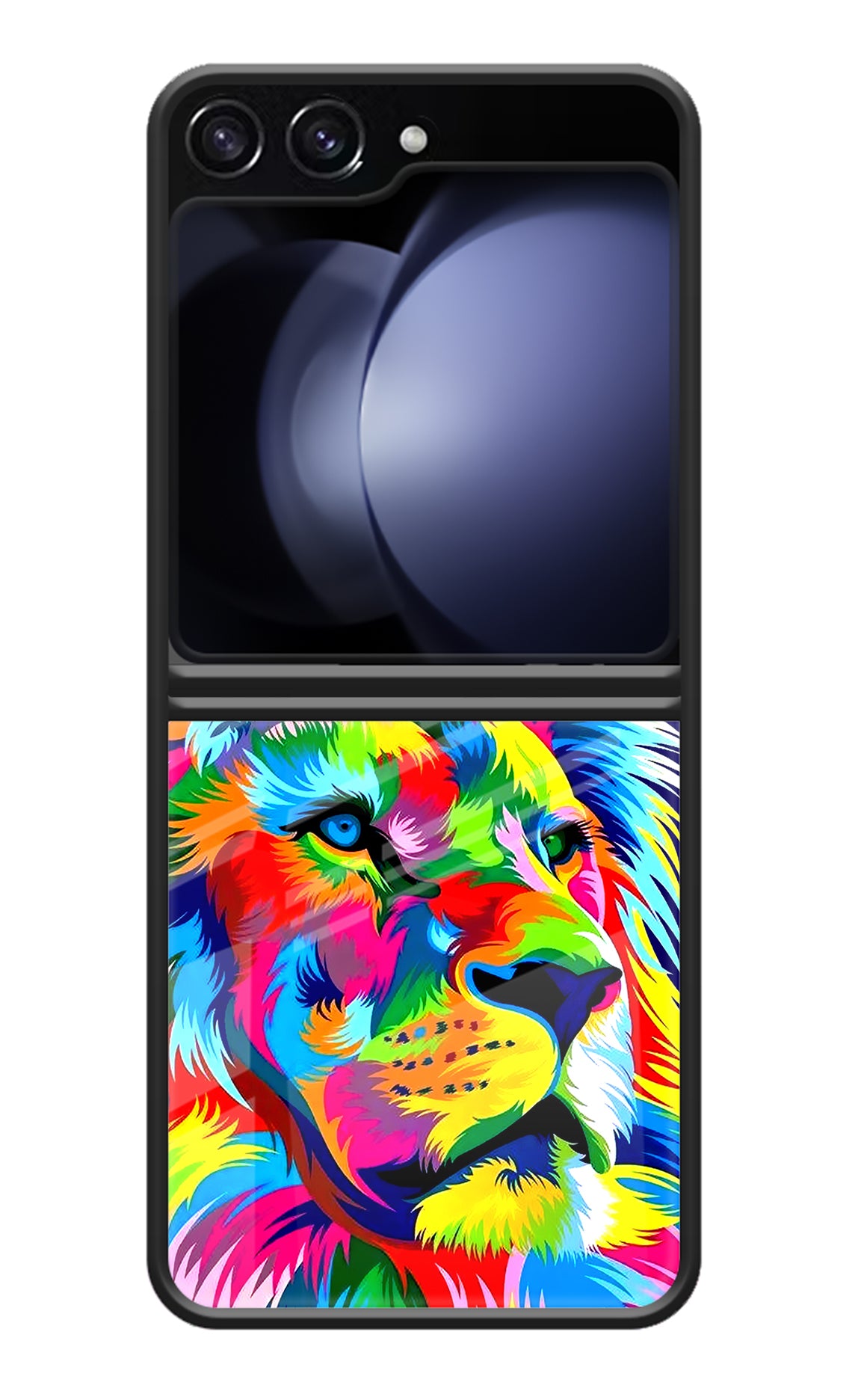 Vector Art Lion Samsung Galaxy Z Flip5 Glass Case