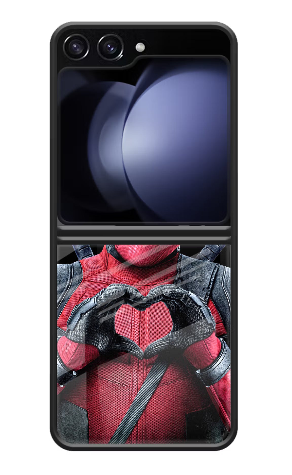 Deadpool Samsung Galaxy Z Flip5 Glass Case Back Cover by Casekaro