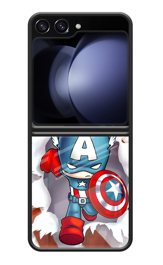 Captain America Samsung Galaxy Z Flip5 Glass Case