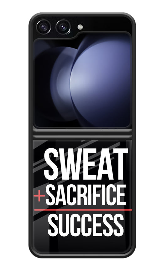 Sweat Sacrifice Success Samsung Galaxy Z Flip5 Glass Case